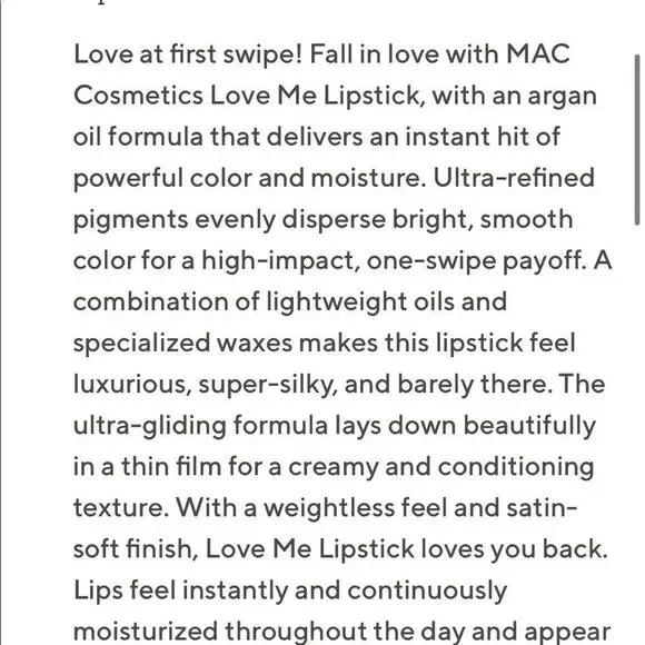 💄M•A•C “GIVE ME FEVER” LOVE ME LIPSTICK - Picture 10 of 11